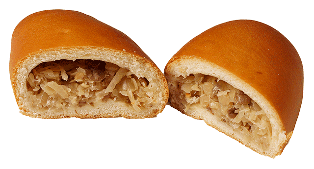 Пирожок с капустой и грибами, 100 гр